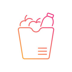 Grocery Bag vector icon