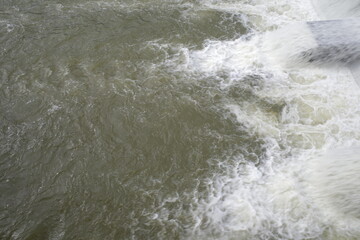 water flowing into the water