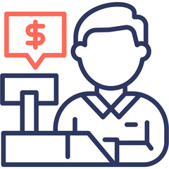 Obraz premium Cashier Icon