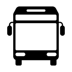 Silhouette bus icon vector illustration