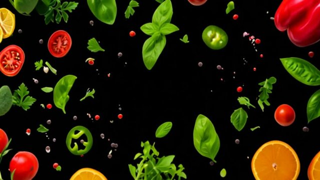 Vegetables with avocados and fresh vegetables as a food concept