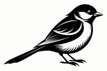 A beautiful chickadee bird vector artwork illustration  © Jannatul
