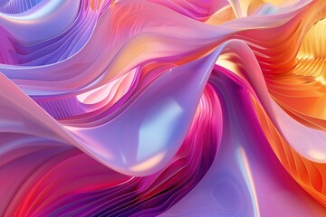 Fototapeta premium Colorful abstract wave flow. Curves and waves abstract banner design. Elegant wavy background. Multicolored holographic iridescent neon curved in motion. Element for backgrounds, wallpapers and covers