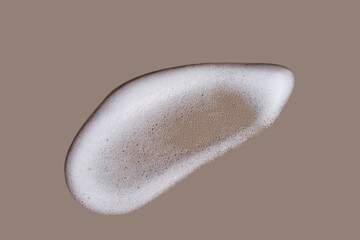 Skincare cleanser foam texture. Soap, shampoo, cleansing mousse swatch