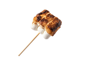 Fluffy Clouds on a Stick on Transparent PNG Background.