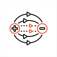 Electrostatistics Icon editable stock vector icon