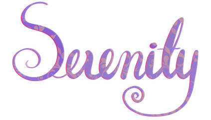 serenity handwritting font design