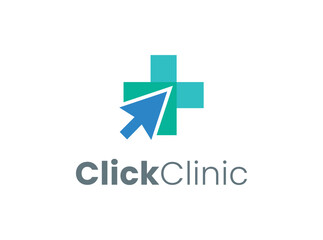 Click Clinic logo design vector template