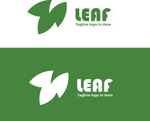 Letter L leaf logo 