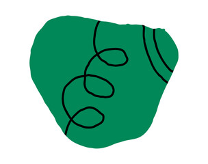 Hand drawn pencil organic shapes with doodle strokes and outlines, squiggles and scribbles. fluid, flowing, irregular elements in trendy colors.