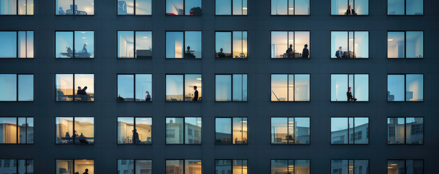 Evening Glimpse into Corporate Office Life