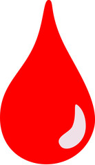 Obraz premium Flat red blood cartoon illustration