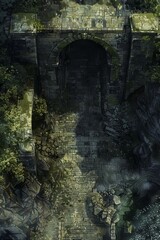 DnD Battlemap Trolls Tunnel - A Mysterious Path.