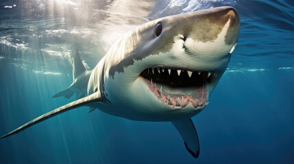 Fototapeta premium The Majestic Predator of the Deep Blue Sea