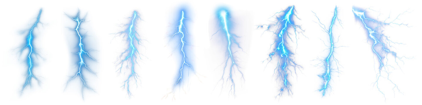 Lightning effect png on transparent background