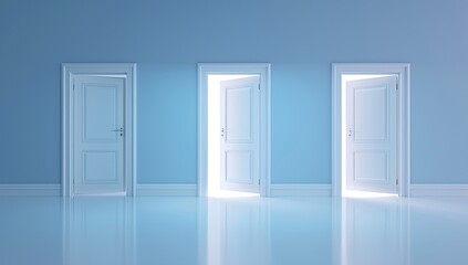 Three Doors in a Minimalistic Room