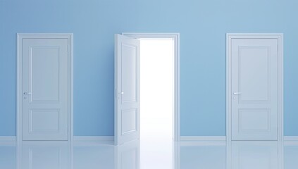 Three Doors in a Minimalistic Room