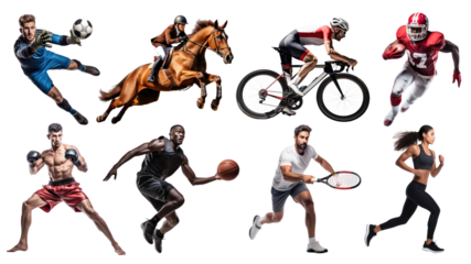 Sports png element set on transparent background