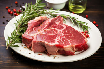 Fototapeta premium Premium Raw Beef Steak Ready for Cooking