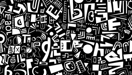 Abstract Black and White Graphic Design