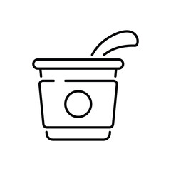 Yogurt vector icon