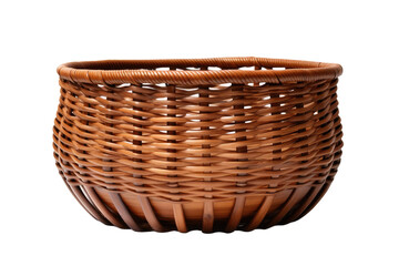 The Whimsical Dance of a Brown Basket on Transparent PNG Background.