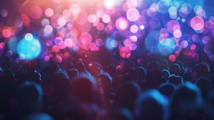 A holographic audience reacting with applause and nods as the speaker delivers their speech.