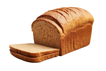 Sliced Wonder: The Mystical Loaf on Transparent PNG Background.