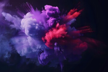 Obraz premium Colorful Powder Explosion on Dark Background
