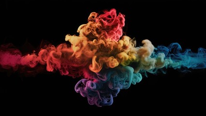 Artistic Colorful Smoke Swirls