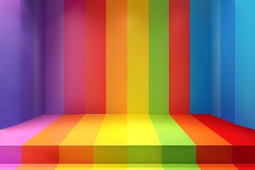 Colorful Rainbow Background Vector with 7 Colors