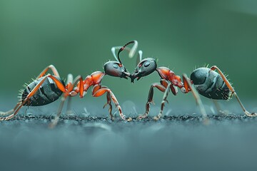 Fototapeta premium Close ups of ants