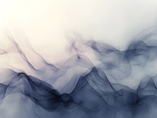 Ethereal Smoke Plumes Forming Abstract Fluid Patterns in Minimalist Digital Landscape