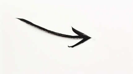 Black arrow pointing to the right isolated on a white background.