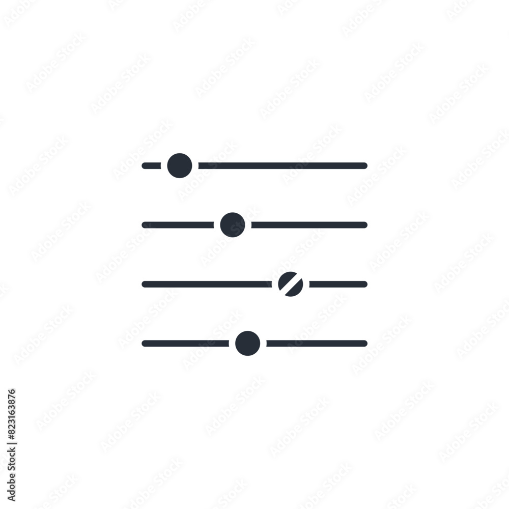 Poster filter icon. vector.editable stroke.linear style sign for use web design,logo.symbol illustration.
