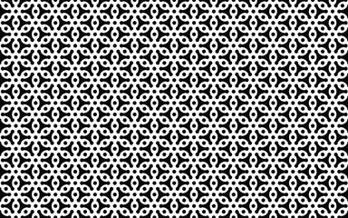 geometric polygon flower black color seamless pattern png