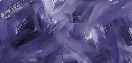 Abstract Purple Brushstrokes on Canvas