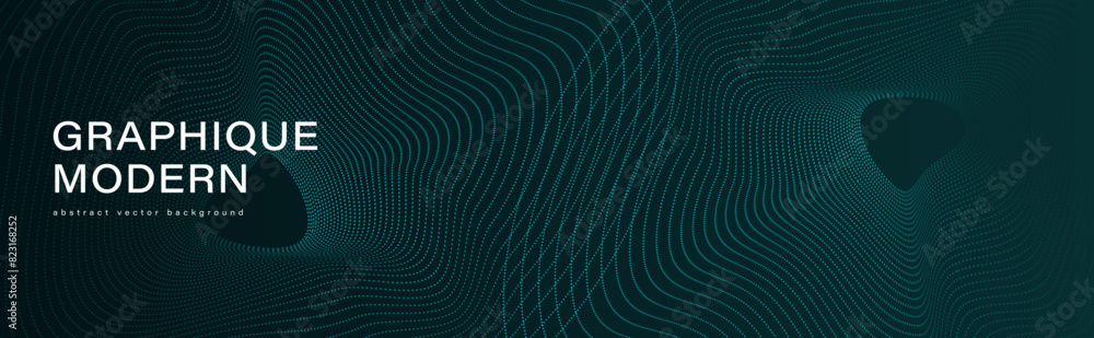 Aufkleber dark abstract background with floating dots or particles. vector abstract design.