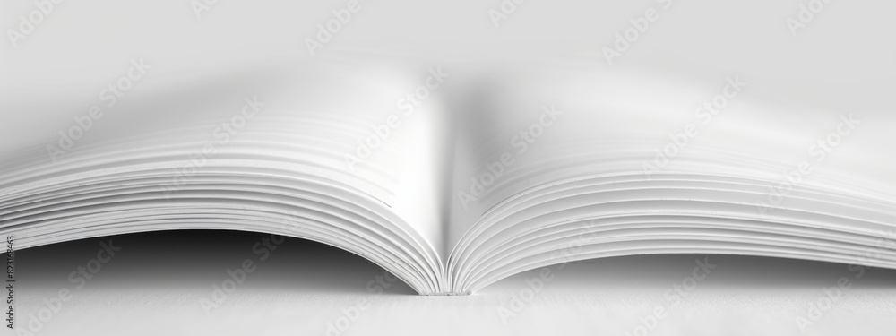 Poster a crisp, white notebook page with clean lines and a smooth texture, ready to be filled with words.