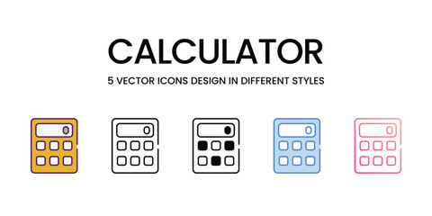Calculator Icon editable stock vector icon