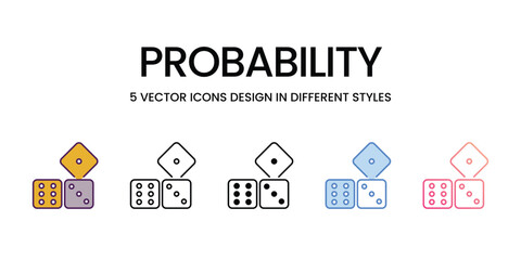 Probability Icon editable stock vector icon