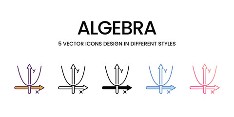Algebra Icon editable stock vector icon