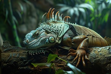 Fototapeta premium Close ups of lizards