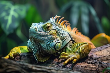 Obraz premium Close ups of lizards