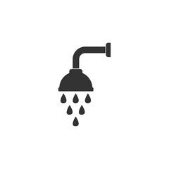 Shower symbol icon isolated on transparent background