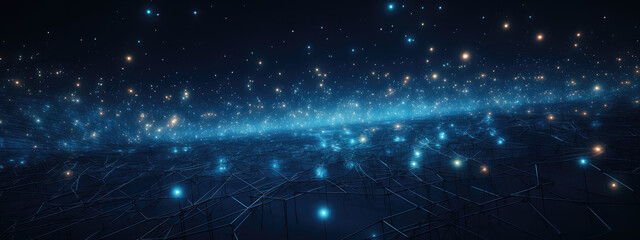 Fototapeta premium Abstract Network Connections with Futuristic Digital Concept