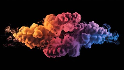 Abstract Colorful Smoke Art for creative design