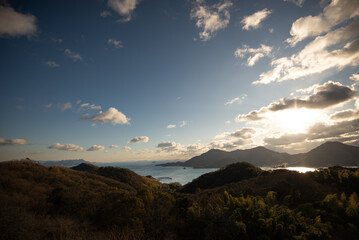 瀬戸内海の朝焼け