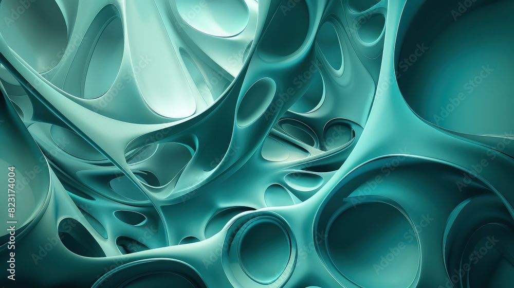 Wall mural a captivating monochromatic abstract background with organic shapes and patterns in varying shades o