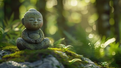 Tranquil Buddha Statue in Nature